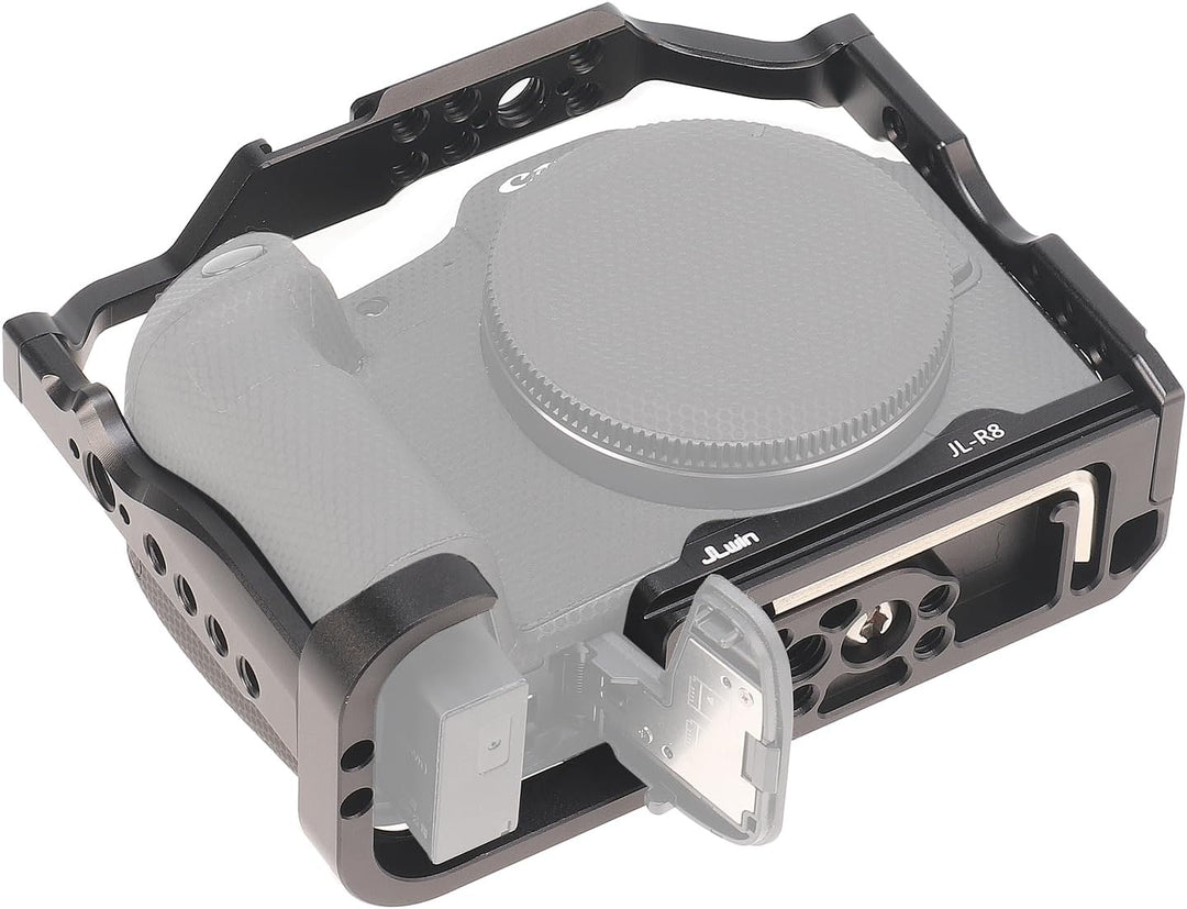 FOTGA Kamerakäfig für Canon EOS R8 Kamera, Aluminium Video Vlogging Käfig Stabilisator Rig mit Kalts