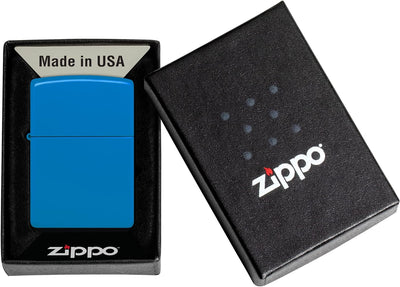 Zippo Mattes Taschenfeuerzeug Kein Logo Blau, Kein Logo Blau