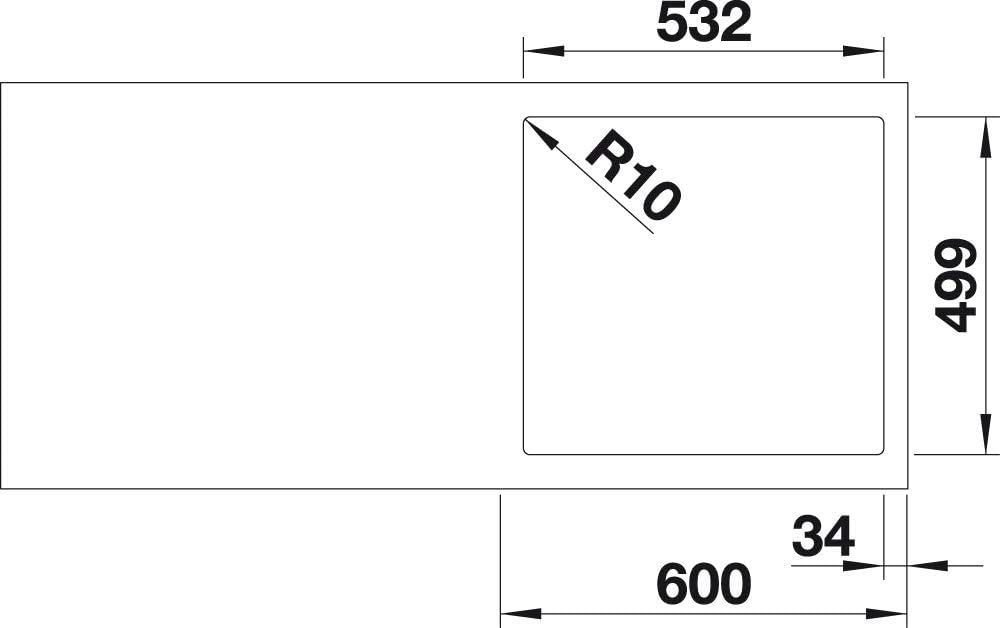 BLANCO SUBLINE 500-IF/A SteelFrame | SILGRANIT anthrazit | Einbauart: Einbau von Oben & Flächenbündi