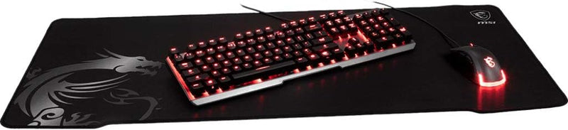 MSI AGILITY GD70 - XL Gaming Mauspad, Gaming Oberfläche mit Seidentextur, weiche, gesäumte Kanten, r