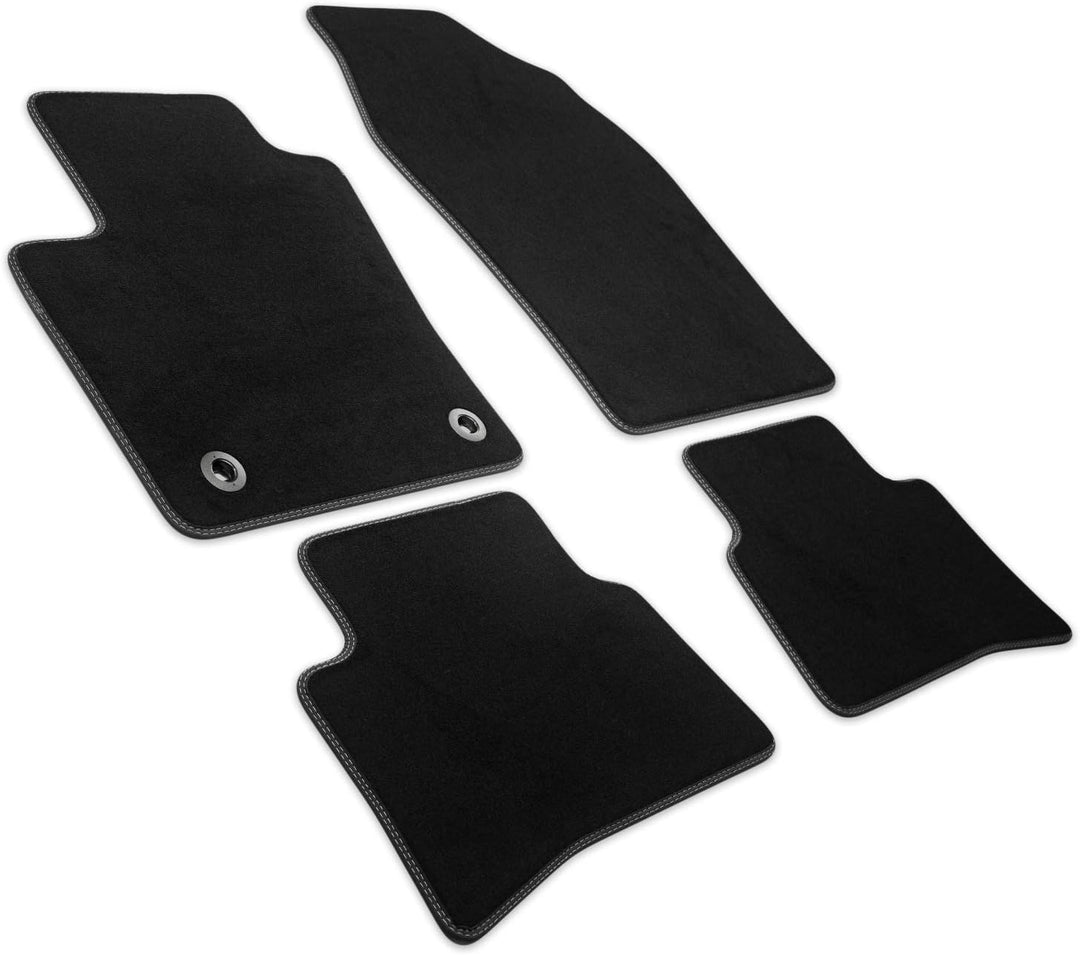 MDM PRO-7248 Fussmatten für Toyota C-HR / C-HR Hybrid 01.2017-, Passgenau Velours Kunstlederkanten u