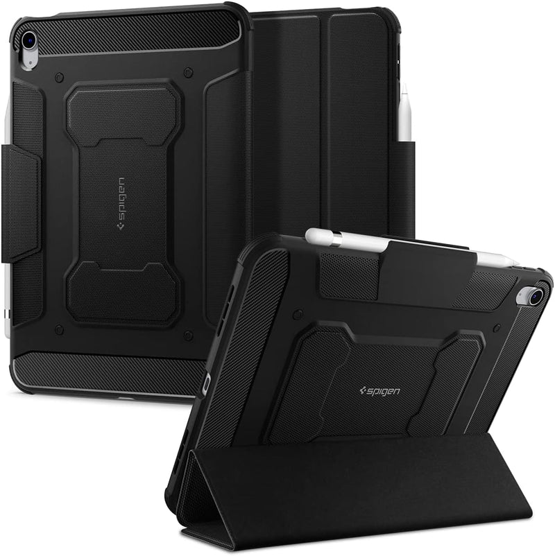 Spigen Rugged Armor Pro Hülle Case kompatibel mit iPad 10. Generation 2022 10,9 Zoll -Schwarz