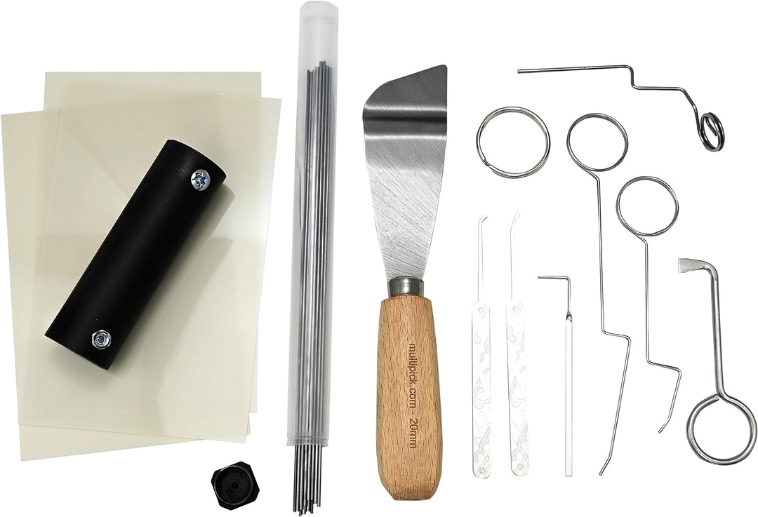 MULTIPICK Super Dietrich Set Profi [27 Teile] Türöffnungswerkzeug Set - Türöffner inkl. Türfallengle