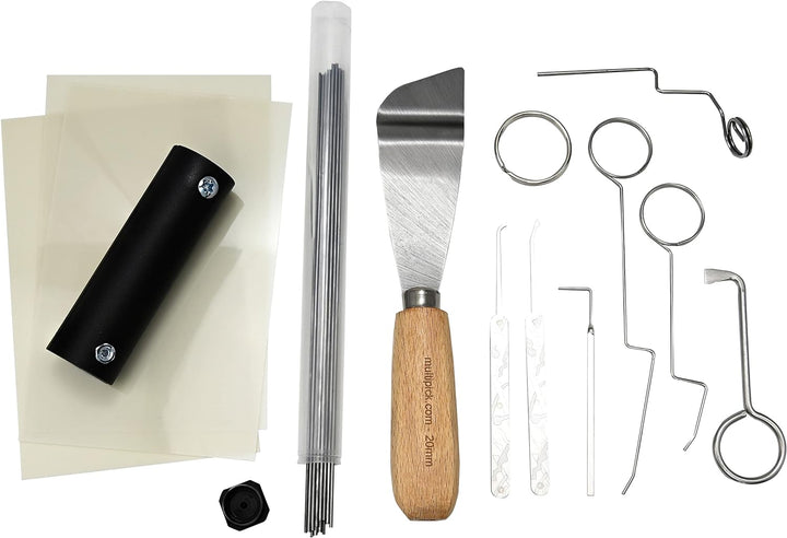 MULTIPICK Super Dietrich Set Profi [27 Teile] Türöffnungswerkzeug Set - Türöffner inkl. Türfallengle