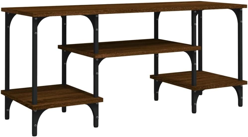 Tidyard TV Schrank mit 3 Ablagen Versehen Lowboard Fernsehtisch Fernsehschrank TV Möbel Holzwerkstof