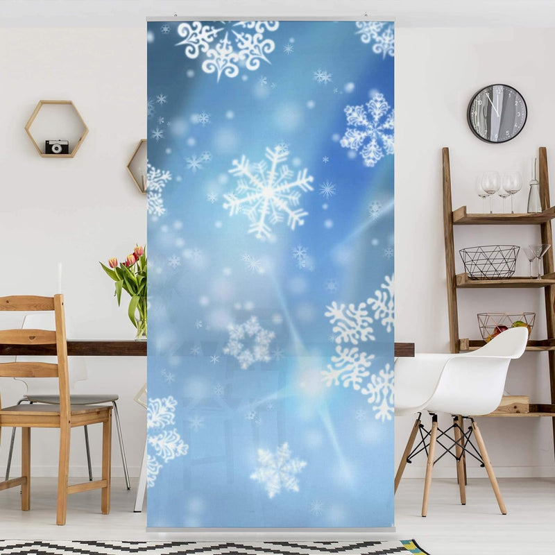 Bilderwelten Raumteiler Snowflakes 250x120cm inkl. transparenter Halterung, inkl. transparenter Halt