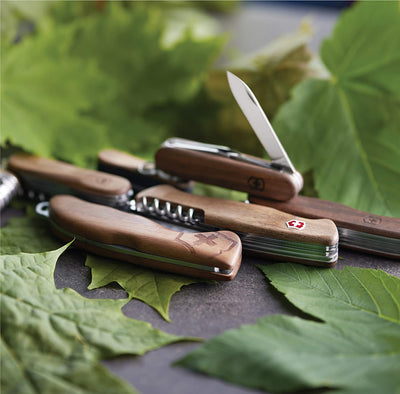 Victorinox Holz Taschenmesser Evolution Wood 17 (13 Funktionen, Holzsäge, Korkenzieher) Single, Sing