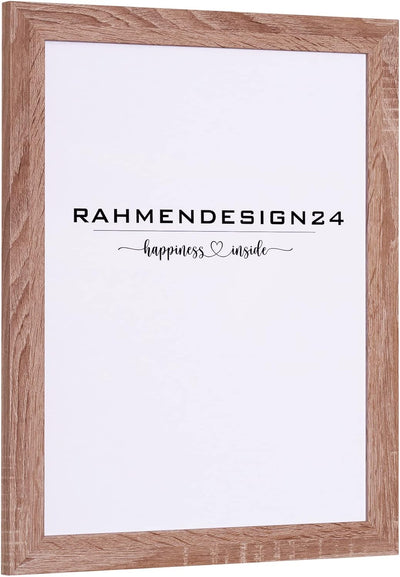 Rahmendesign24 Posterrahmen Milano 50x70 Sonoma Eiche Fotorahmen, Wechselrahmen, Bilderrahmen, Puzzl
