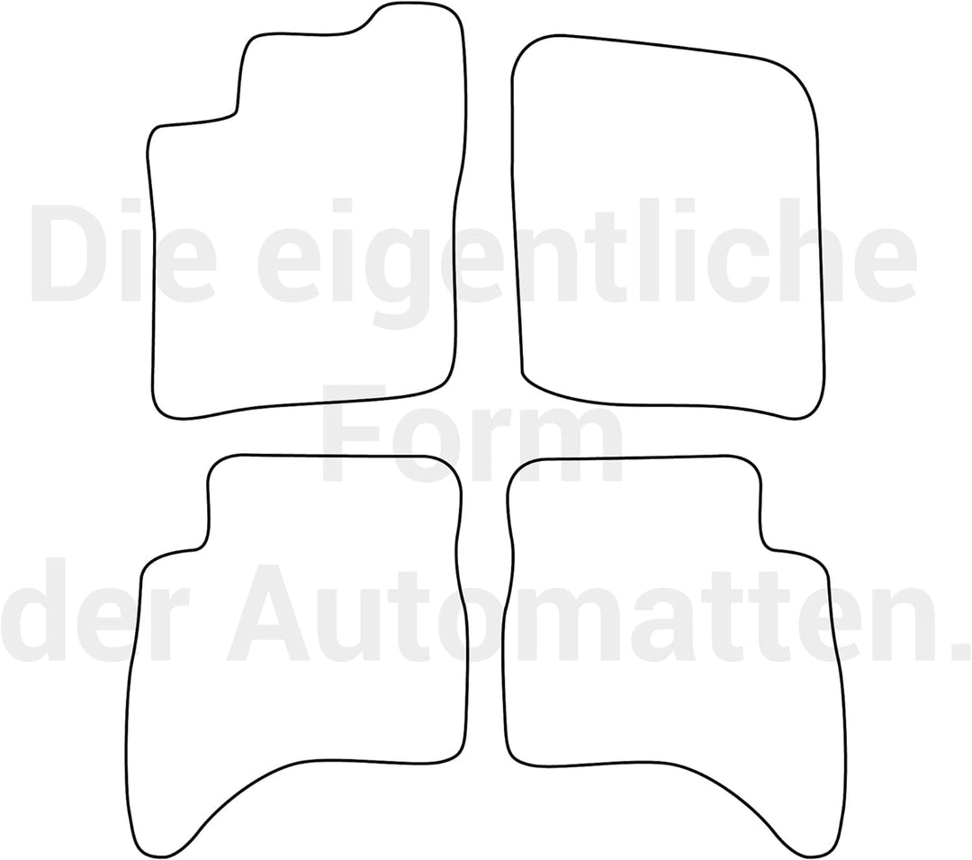 moto-MOLTICO Fussmatten Auto Velours Autoteppiche Schwarz Automatten Set 4-teilig passend für Suzuki