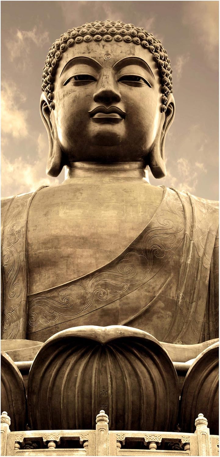 Bilderwelten Raumteiler Grosser Buddha Sepia 250x120cm inkl. transparenter Halterung, inkl. transpar