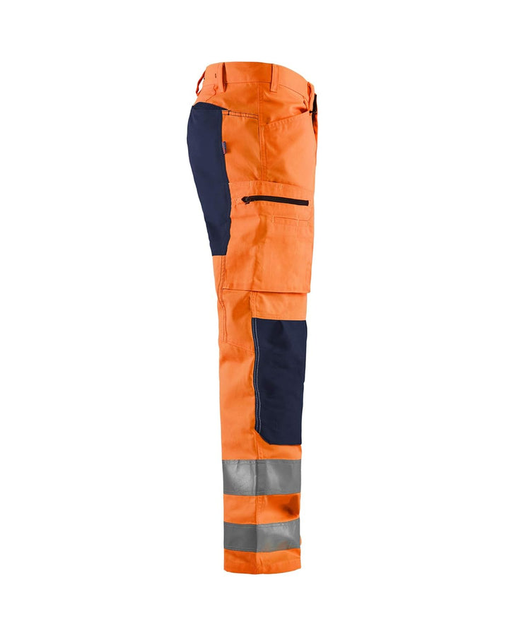 Blaklader 158518115389D92 Arbeitshose mit Stretch, High Vis Orange/Marineblau, Grösse D92