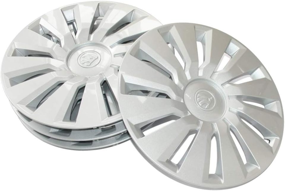 Skoda 657071456 Radzierblenden (4 Stück) Radkappen Tecton 16 Zoll Radblenden, für 6Jx16 ET40 Stahlfe