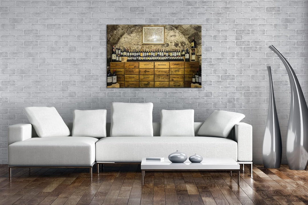 deyoli alter Weinkeller in Burgund im Format: 60x40 als Leinwandbild, Motiv fertig gerahmt auf Echth