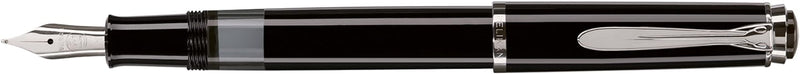 Pelikan 804080 Kolbenfüllhalter Classic M205, schwarz, Feder B, 1 Stück Federbreite: B, Federbreite: