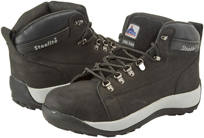 Portwest Steelite halbhoher Stiefel SB HRO, Grösse: 45, Farbe: Schwarz, FW31BKR45 45 EU Schwarz, 45