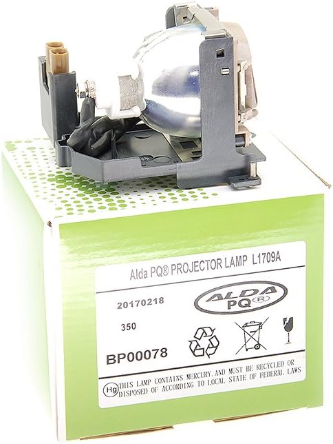 Alda PQ Premium, Beamer Lampe kompatibel mit HP VP6111, VP6121, L1709A Projektoren, Lampe mit Gehäus