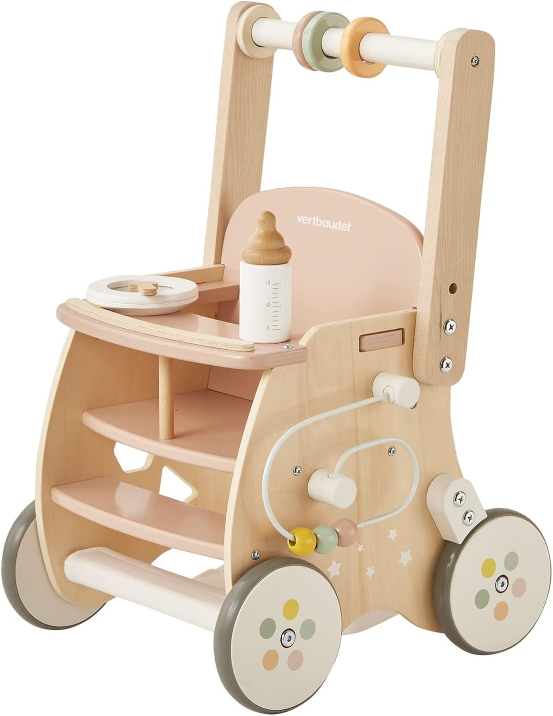 Vertbaudet VERTBAUDETLauflernwagen mit Puppensitz, Holz FSC®weiss, Weiss