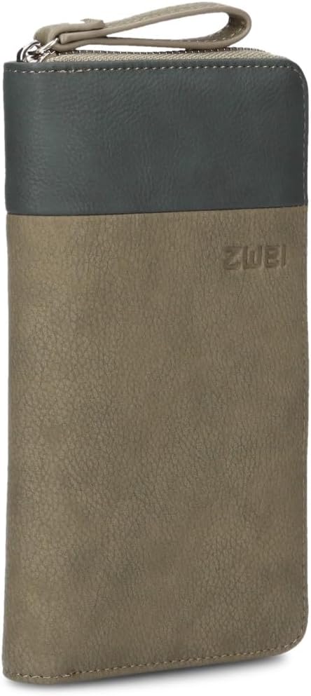 Zwei Eva Wallet EV2 Nubuk-Olive, Nubuk-olive