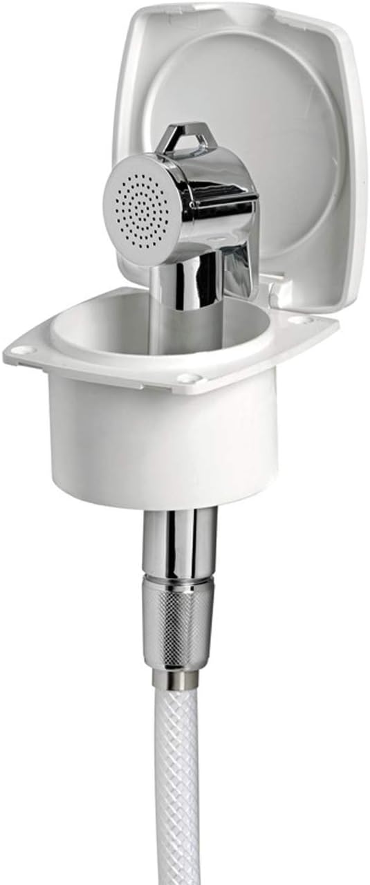 Osculati New Edge Duschbox, weiss PVC Schlauch 4 m