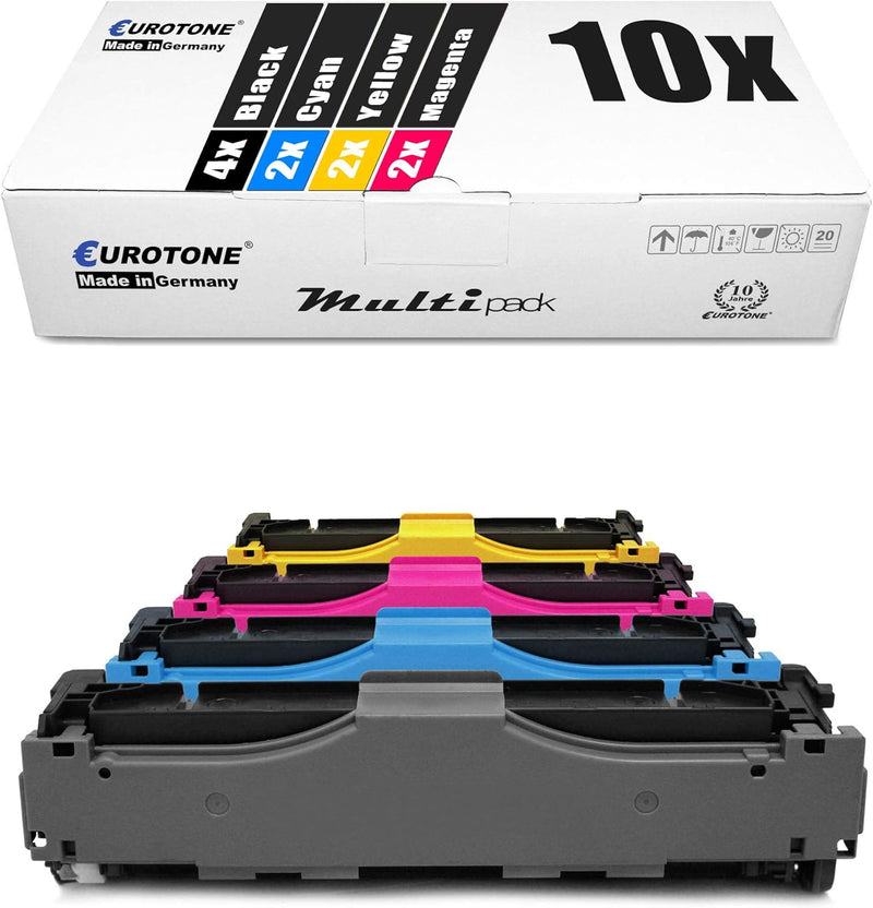 10x Müller Printware kompatibler Toner für HP Color Laserjet Pro MFP M 476 dw nw DN ersetzt CF380X-8