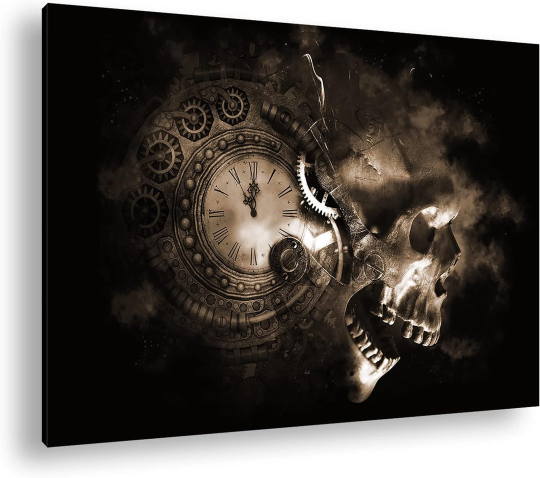 Zeit des Todes Format: 80x60 Effekt: Sepia als Leinwandbild, Motiv fertig gerahmt auf Echtholzrahmen