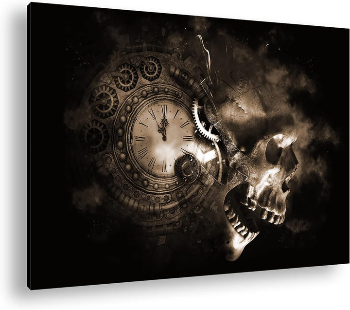 Zeit des Todes Format: 80x60 Effekt: Sepia als Leinwandbild, Motiv fertig gerahmt auf Echtholzrahmen