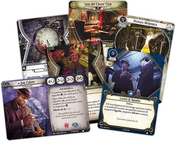 Asmodee - Arkham Horror Das Kartenspiel: Das Erbe von Dunwich, Erweiterung der Ermittler, Italienisc