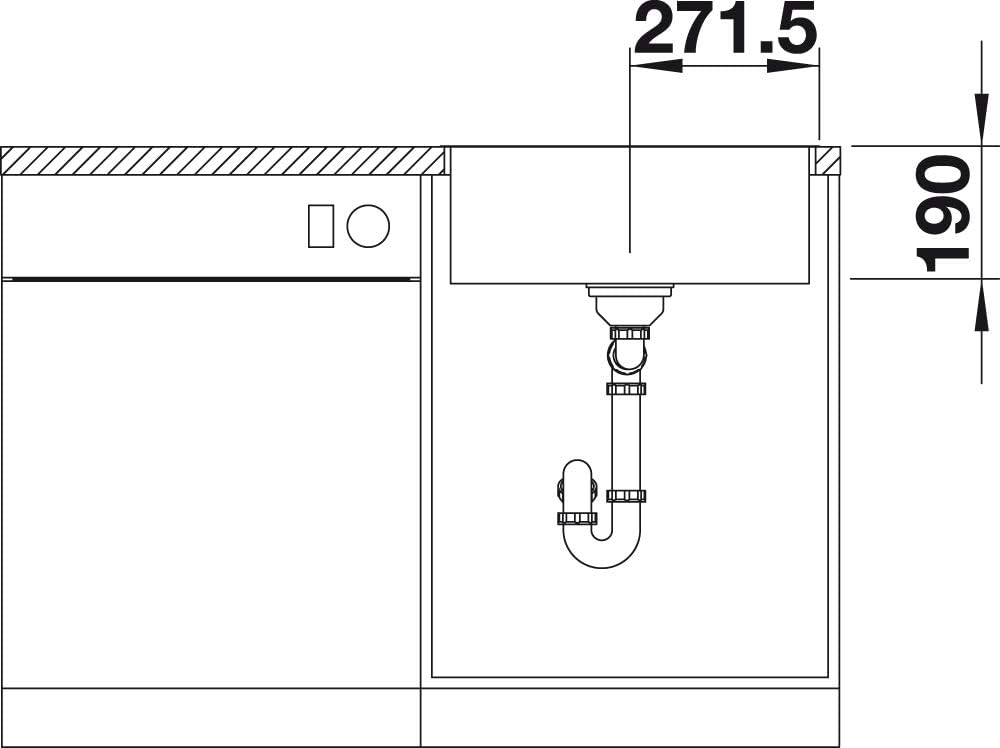 BLANCO SUBLINE 500-IF SteelFrame | SILGRANIT anthrazit | Einbauart: Einbau von Oben & Flächenbündig