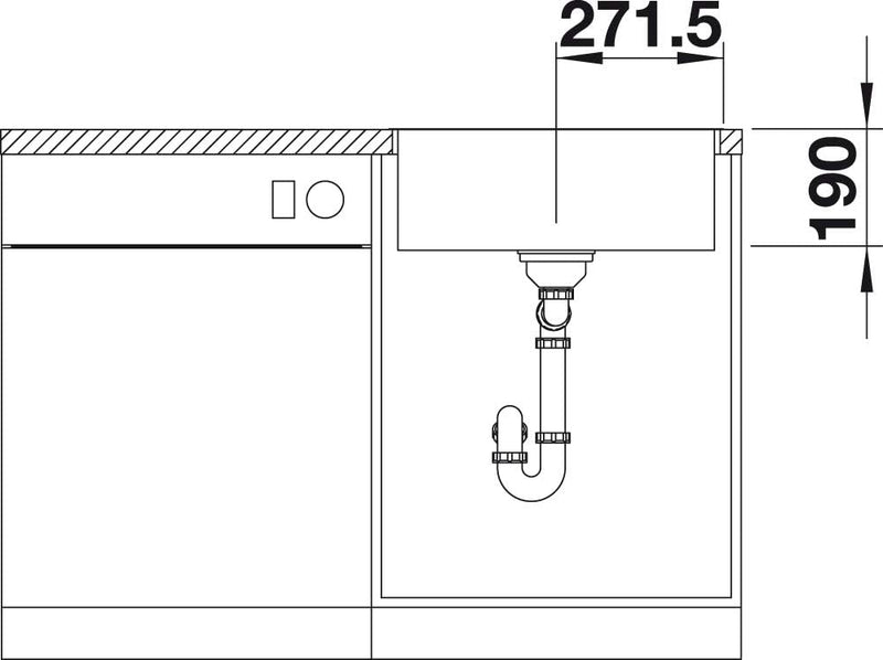 BLANCO SUBLINE 500-IF SteelFrame | SILGRANIT anthrazit | Einbauart: Einbau von Oben & Flächenbündig