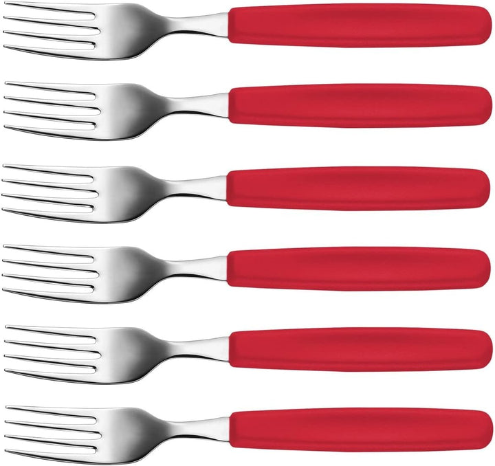 6 Stück Victorinox Limited Edition Tafelgabel Edelstahl (Rot) 5.1541