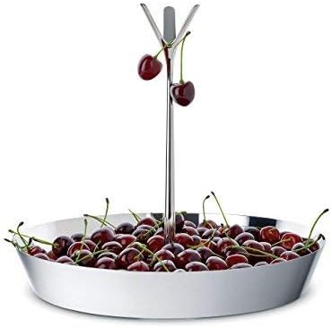 Alessi GIA19 Tutti Frutti Obstschale - Edelstahl 18/10 Glänzend poliert. Ø 29.5 cm Silber, Silber