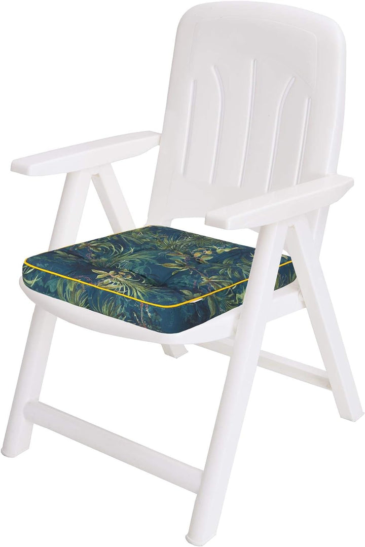PillowPrim 4er Set Stuhlkissen 49x47 cm Sitzauflagen Polsterauflagen Outdoor/Indoor Aussen/Innen Gar