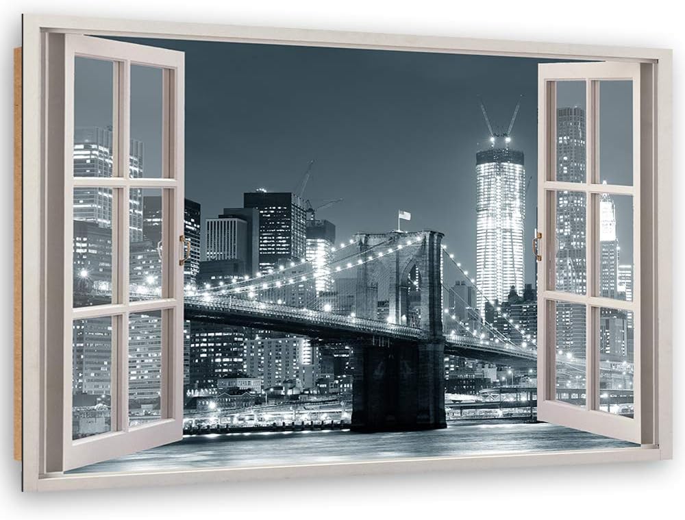 Feeby - Wandbilder Wohnzimmer 90x60 cm, Deko Paneel Bilder, Bilder für Schlafzimmer, Echter Gemalter