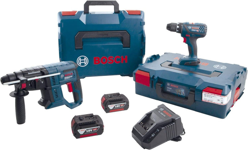 Bosch Akku-Set GSR 18V-28 + GBH 18V-20 18, 0 Volt/ 4, 0 Ah (IEC) Li-Ion 7-teilig