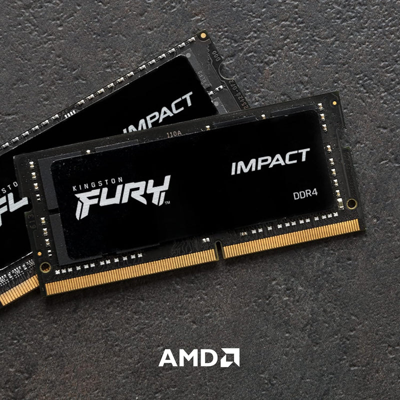 Kingston FURY Impact 16GB (2x8GB) 2666MHz DDR4 CL15 Laptop Speicher Kit mit 2 KF426S15IBK2/16, Schwa