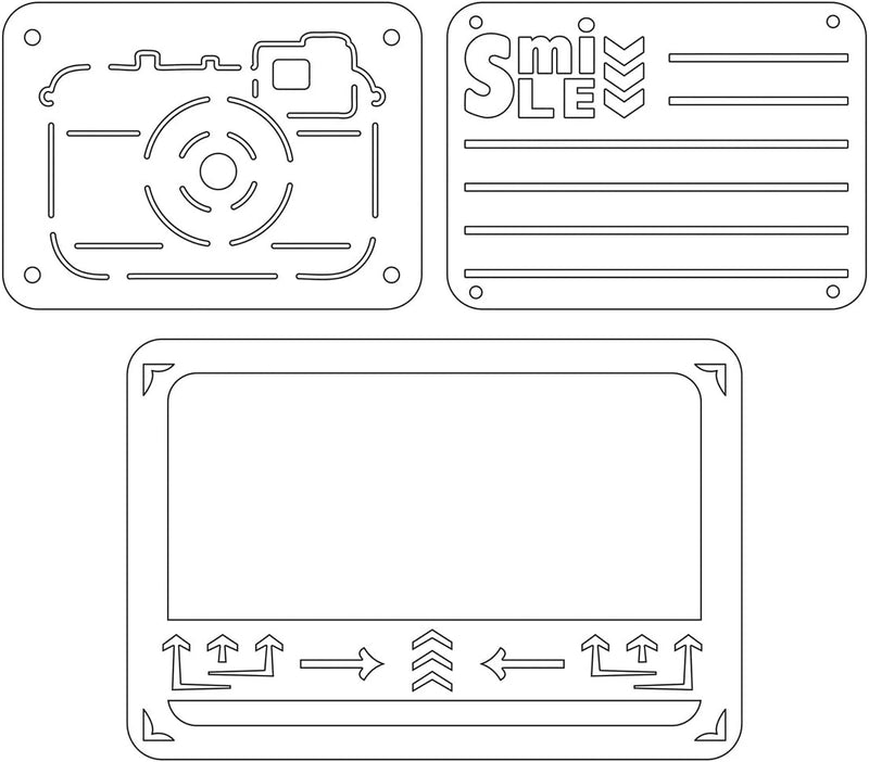 Sizzix Thinlits Dies, Smile für die Kamera, 3er-Pack