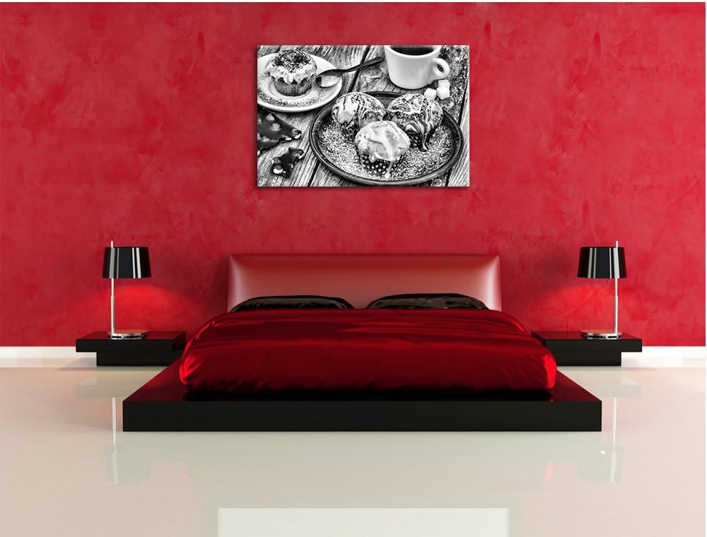 Pixxprint Köstliche Cupcakes als Leinwandbild/Grösse: 100x70 / Wandbild/Kunstdruck/fertig bespannt,