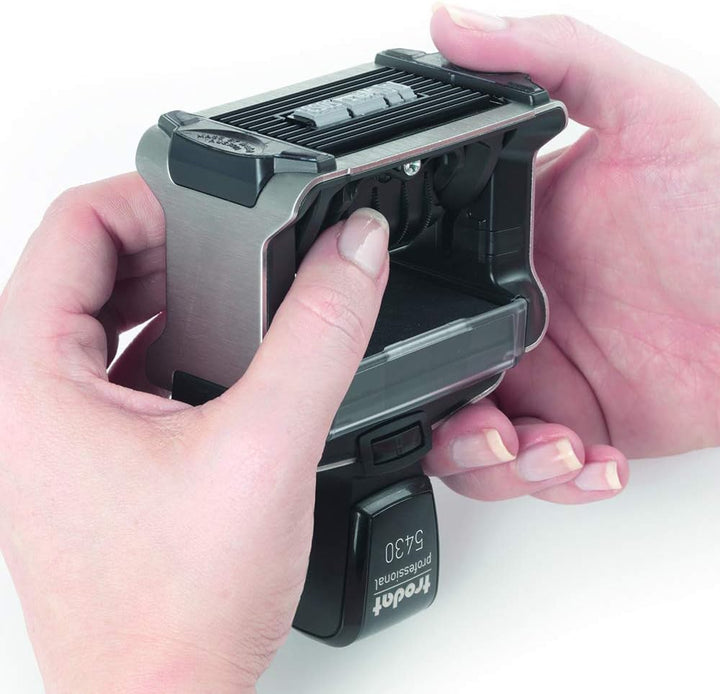 Trodat Professional 5440 Datumsstempel für Ärzte, selbstfärbend, blau/rot 49 x 28 mm - blau/rot, 49