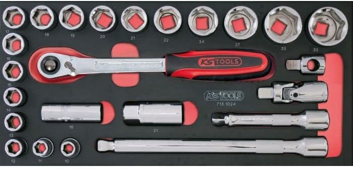 KS Tools 714.0114 Material-114 Werkzeuge 2 Schubladen für Werkstattwagen