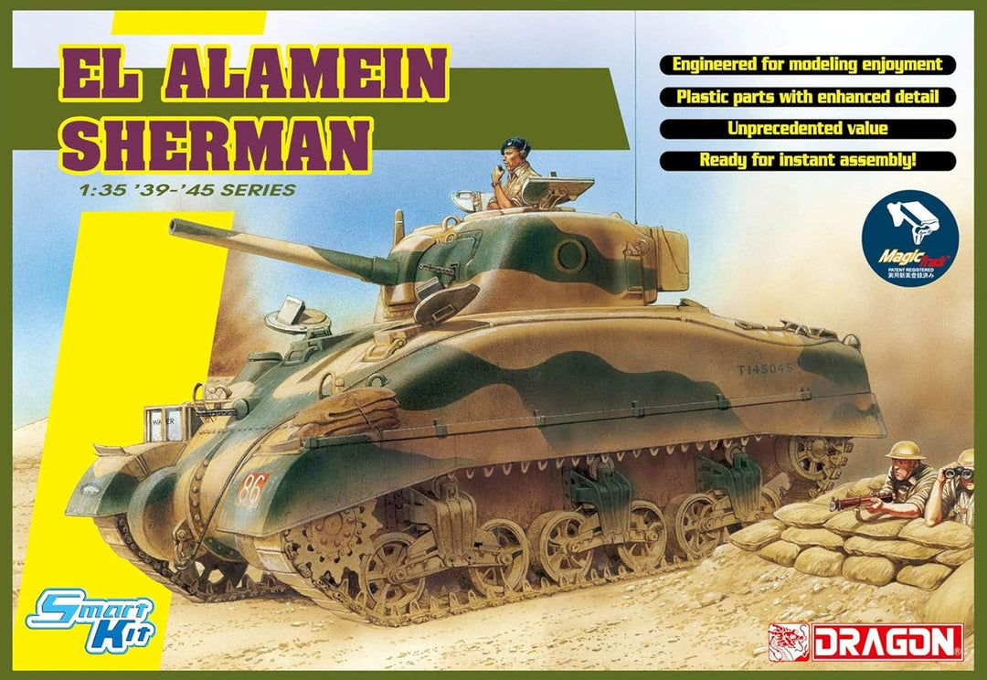 Unbekannt Model Tankset 6617 - EL Alamein Sherman (w/Magic Tracks) (Smart KIT) (1:35)