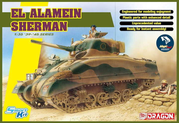 Unbekannt Model Tankset 6617 - EL Alamein Sherman (w/Magic Tracks) (Smart KIT) (1:35)