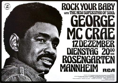 George McCrae - Rock Your Baby, Mannheim 1974 » Konzertplakat/Premium Poster | Live Konzert Veransta