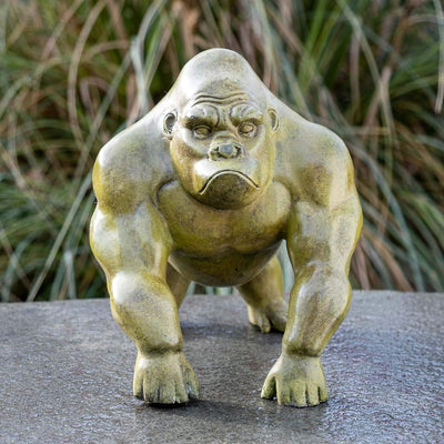 IDYL Bronze-Skulptur Kleiner Moderner Gorilla | 27x22x31 cm | Moderne Bronze-Figur handgefertigt | G