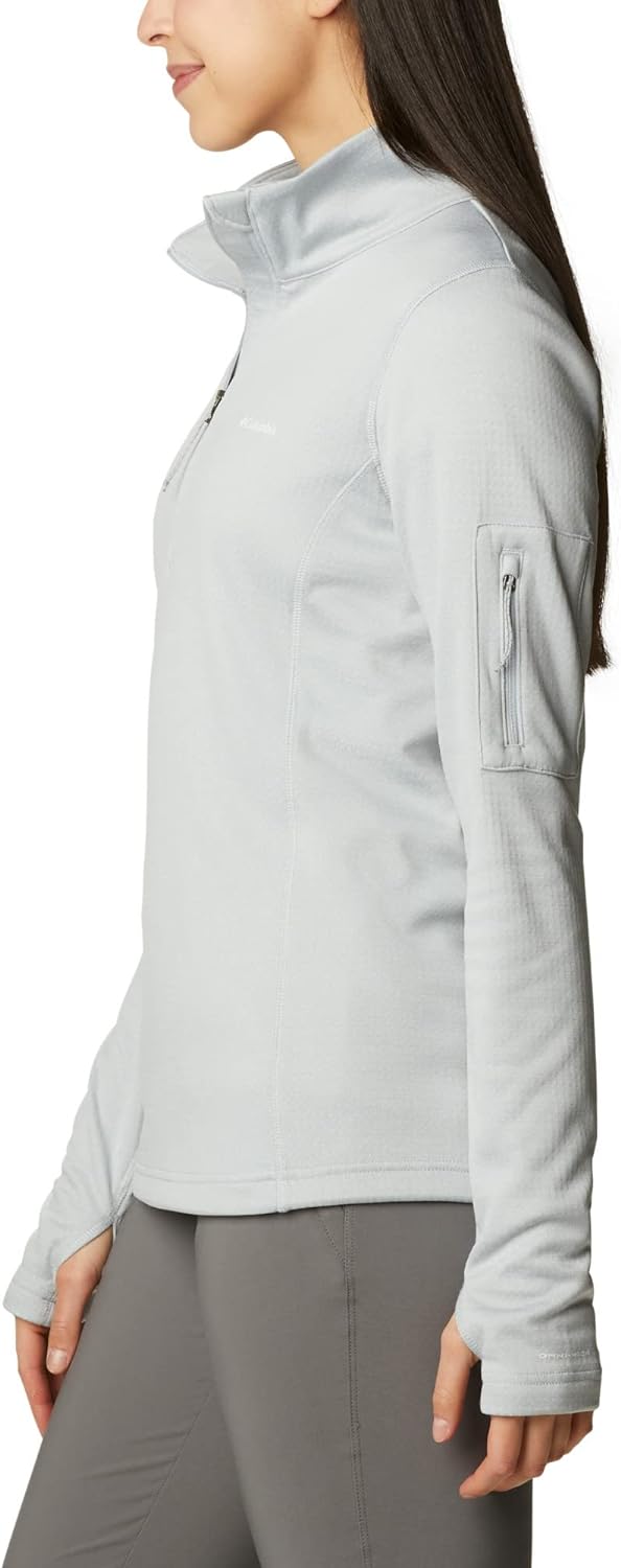 Columbia Damen Park View Half-Zip Grid Fleecejacke mit halbem Reissverschluss Cirrus Grey, Heather L