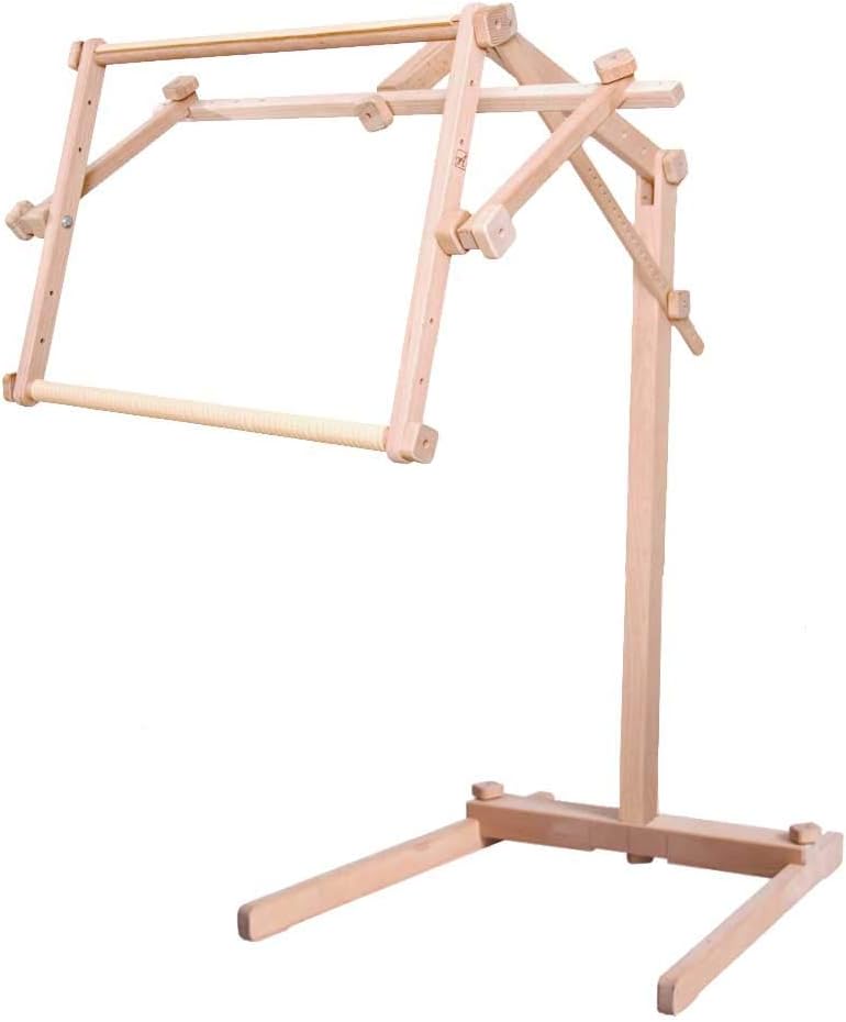 Stickständer / Bodenständer "Ems" mit Stickrahmen 30x48 cm, Holz, verstellbar, 30x48 cm