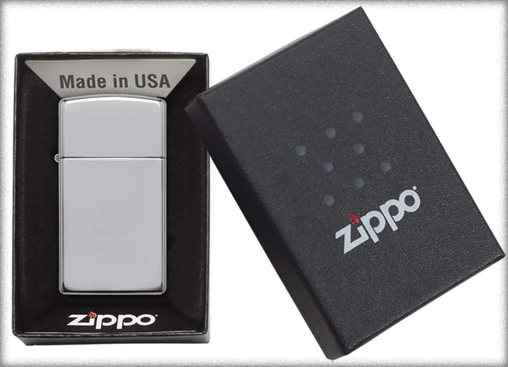 Zippo Chrom-Feuerzeuge Silber Slim, Silber Slim