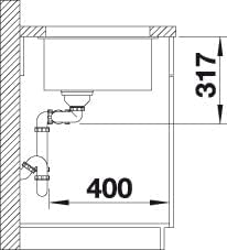BLANCO SUBLINE 430/270-U | SILGRANIT tartufo | Einbauart: Unterbau | Hauptbecken links | ohne Ablauf
