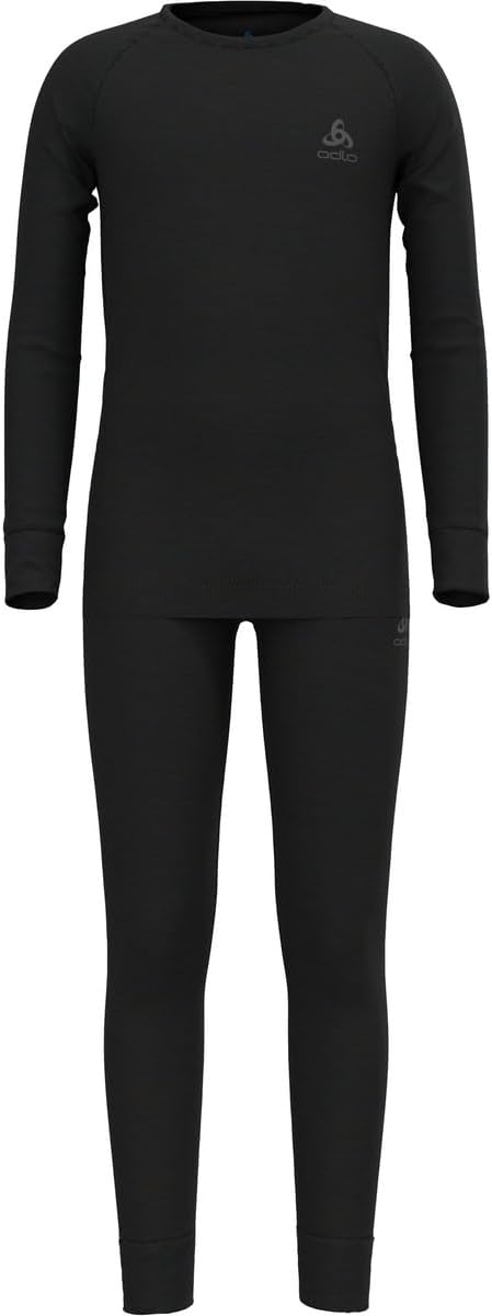 Odlo Unisex Kinder Merino 200 Kids_112029 Base Layer Set 104 Schwarz, 104 Schwarz