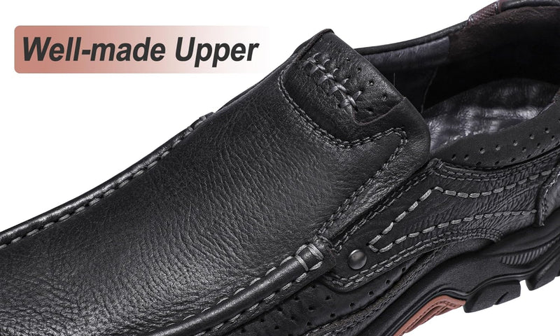 OutPro Herren loafersMokassins aus echtem Leder für Komfort Geeignet für Reisen, Autofahren und im F