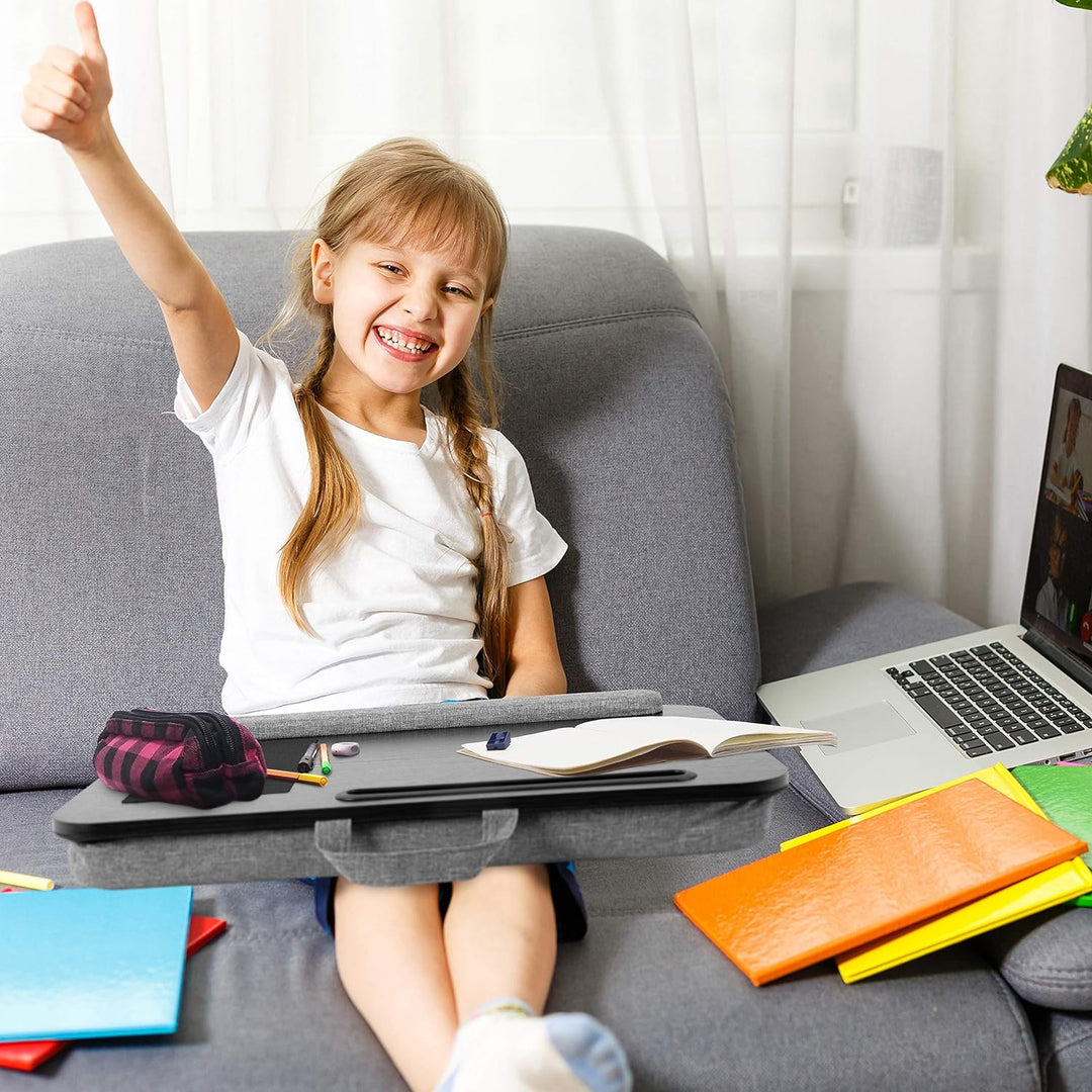 Duronic DML433 Laptopständer mit Handgelenkpolster | Ergonomischer Laptop Tisch mit Kissen | Laptop